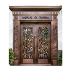 Luxury double entry doors used exterior french doors for sale Imitated copper security door on China WDMA