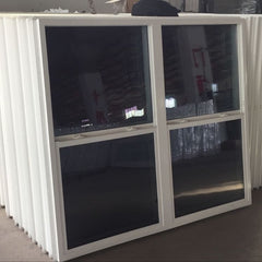 WDMA American Style Single Hung White Vinyl Window Tempered Glass Soundproof Vertically Sliding UPVC Window