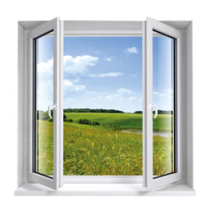 WDMA Contemporary Eco-friendly White Vinyl Casement Window Customized Designs