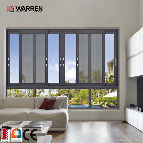 double glazed window windproof aluminium sliding glass windows