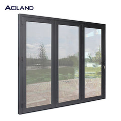 Heavy duty commercial system aluminium standard 3 panel bi fold patio doors design on China WDMA