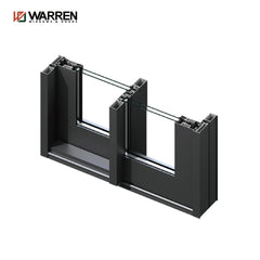 42*108 Aluminum double glass heavy casement door with thick glass waterproof Heat insulation