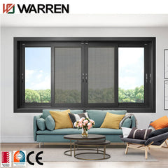 Black steel mesh aluminum balcony louvre sliding windows