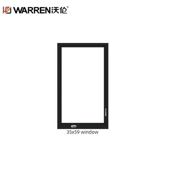 WDMA 35x59 Window Tempered Glass Casement Window Small Pane Aluminium Windows