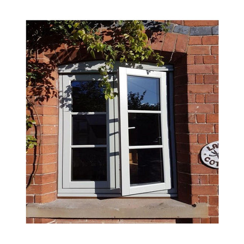 American Style Housing Swing Glass Window Aluminum Frame Hinge Casement Windows with Invisible Screen