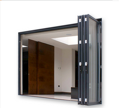 WDMA Aluminium Tempered Glass Bifolding Windows Horizontal Folding Local Window Aluminium Bifold Window