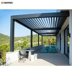 12x16 electric outdoor louver aluminum pergola