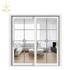 Wholesale price french with white aluminum alloy sliding glass door