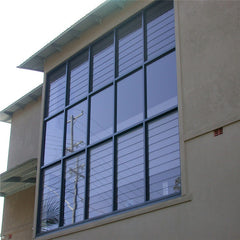 Adjustable Louvered Window Screens Blade Aluminum Glass Awning Louver Window With Exhaust Fan