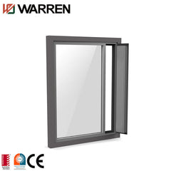 Aluminum 32x16 white vertical inswinging casement window