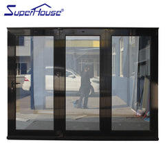 Canada CSA standard glass panel folding doors double glazed aluminum door on China WDMA