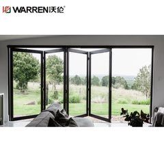 26x80 Bifold Aluminium Full Glass Black Custom Size Bathroom Door Price