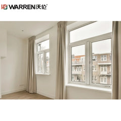 WDMA 90 Window Aluminum Double Pane Impact Windows Casement Turn And Tilt Window Glass