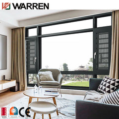 Aluminum 4 panels inward french casement windows