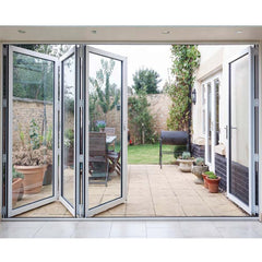 China WDMA Customized Aluminum Sliding Folding Door Exterior Glass Door Puertas Stacking Door