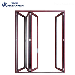 High End Aluminum Glass Bi Folding Door on China WDMA