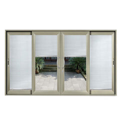 High End White Composite Aluminum Upvc/Pvc Sliding Patio Door With Low-E Built In Blinds on China WDMA