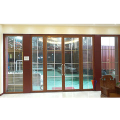 High Quality Home Extrusion Three Panel Sliding Glass Double Aluminum Door on China WDMA