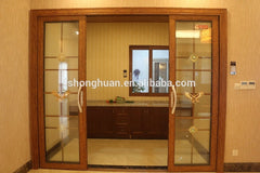 High Quality wood grain aluminium Profiles door details wooden door frame section on China WDMA