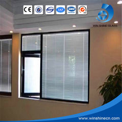 High quality 6mm+20+6mm Blind inside window glass / Hollow blind glass/ Window shutters inside the glass for building on China WDMA