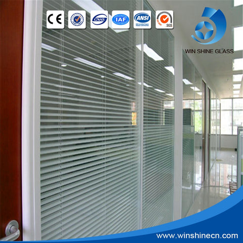 High quality 6mm+20+6mm Blind inside window glass / Hollow blind glass/ Window shutters inside the glass for building on China WDMA