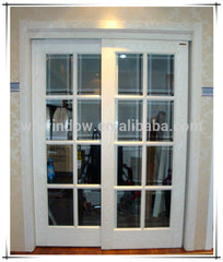 High quality PVC/uPVC exterior double panels door on China WDMA