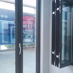 High quality kitchen sliding frameless aluminum vertical folding window on China WDMA