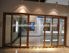 High quality solid wood double glazing lift and sliding door on China WDMA