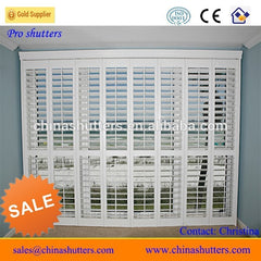 High quality upvc bifold louvre doors, plantation shutters on China WDMA