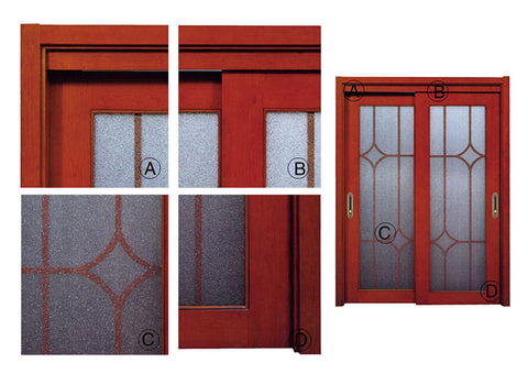 Hot!Hot Sale! Double Leaf Wood Glass Entry Patio Door Sliding Opening Door Exterior Double Doors on China WDMA