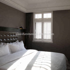 Hot Sale White Wooden Horizontal Open Window Plantation Shutters on China WDMA