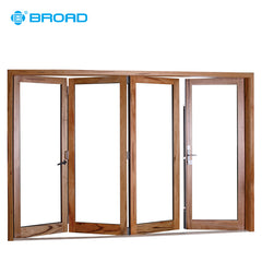 Hot sale aluminum double glass sliding folding window bi-fold door on China WDMA