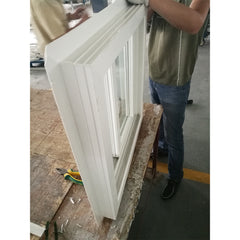 Hot sale upvc window hardware vertical sliding window with double pane glass on China WDMA