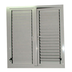 House aluminium toughened glass window frames with louver panel on China WDMA