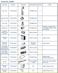 Household simple to install glass stainless steel sliding shower door hardware accessories on China WDMA