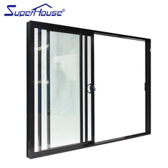 Hurricane proof CSA/NFRC/ NOA and AS2047 standard double toughened glass Thermal break double glass 4 panel sliding door on China WDMA