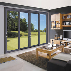 Interior Commercial Waterproof Dark Greys Size Exterior Security Fly Screen Tempered Glass Sliding Door With Trickle Vent on China WDMA