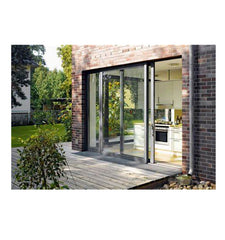 JBD residential external aluminium stack doors black large new aluminium sliding doors on China WDMA