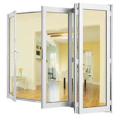 KAHO Tempered Fold Aluminum And Window Entrance Office Glass Door on China WDMA