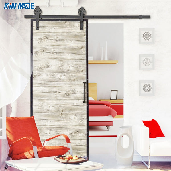 Kinmade DIY Iron Steel C Channel Frame for wooden Barn Door Sliding Hardware on China WDMA