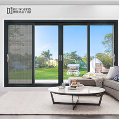 Kitchen 2 Panel D100B folding glass exterior commercial double fire rated residential aluminum sliding door on China WDMA