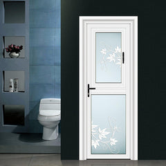 Kitchen swinging door aluminum single swing door design frosted glass door on China WDMA