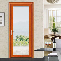 Kitchen swinging door aluminum single swing door design frosted glass door on China WDMA