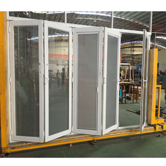 Laminated glass waterproof folding door philippines with blinds inside on China WDMA