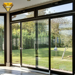 Large double glazed tempered aluminum door glass floor to ceiling windows and sliding doors on China WDMA