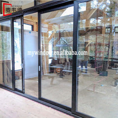 Latest design aluminum frame soft closing glass cheap sliding doors on China WDMA