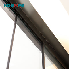 Latest design black frame soft closing synchronized glass sliding door on China WDMA