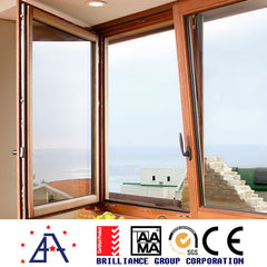 Latest design top single hung aluminum window tilt and turn with double glazed glass on China WDMA