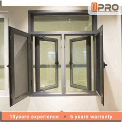 Latest house windows door designs double glazed aluminum glass tilt and turn windows on China WDMA