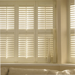 Low cost of decorative wooden shutters plantation shutters patio door on China WDMA